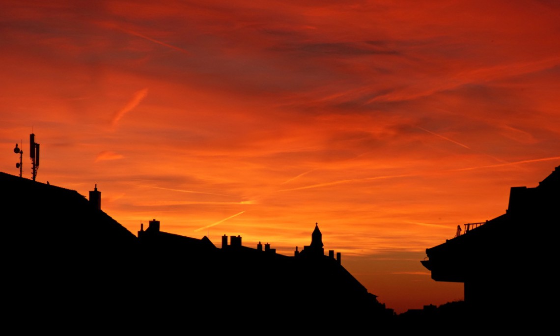 Sonnenuntergang über Gohlis